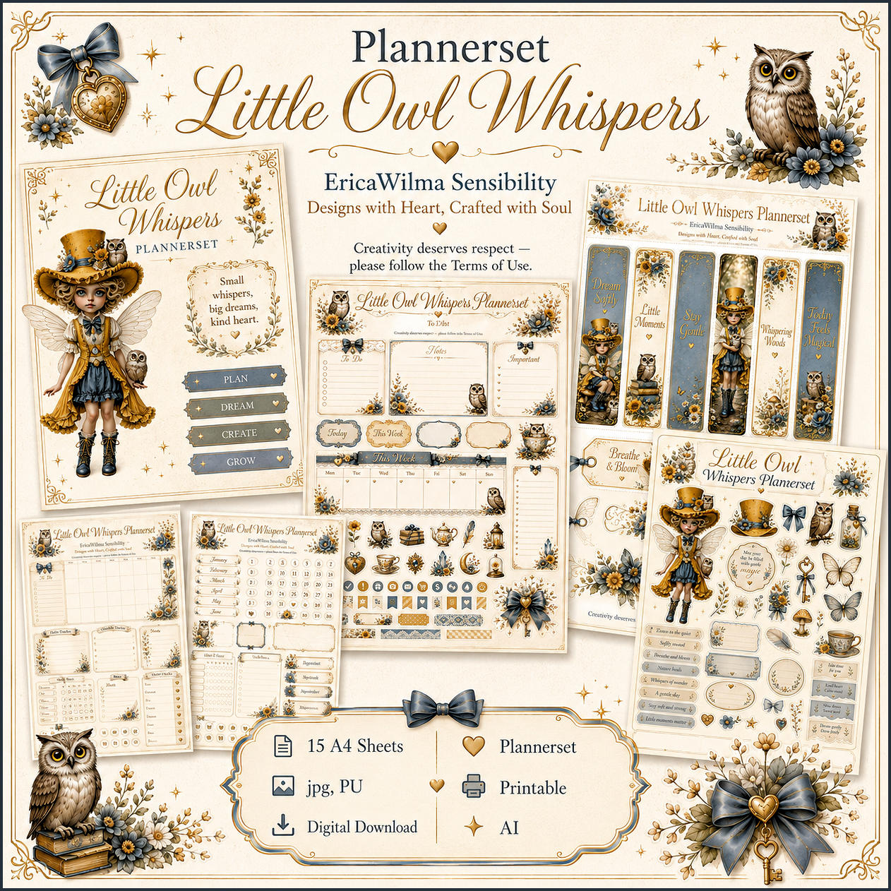 (image for) EW AI Plannerset Little Owl Whispers 2026